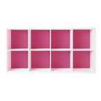 Garage グリッド収納庫GR　2段4列セット　GR-1608　ピーチピンク （ガラージ/ガレージ/家具）