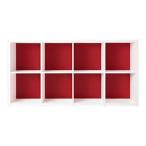 Garage グリッド収納庫GR　2段4列セット　GR-1608　トマトレッド （ガラージ/ガレージ/家具）