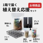 植え替えセット 土・鉢・トレーが全部入り｜初心者におすすめ 園芸フルセット［送料無料級ボリューム］クーポン対象商品 女神の土