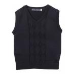 男児Vネックベスト[アーガイル] お受験 濃紺ベスト