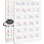 Scribbledo Small Dry Erase Handwriting White Board 9 x 12 Inch Lapboard l Durable Portable Double Sided Letter and Number Practice Whiteboard for Kid