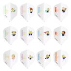 ダーツ フライト フィットフライト ミニオン 12星座シリーズ シェイプ ホワイト フィットシャフト対応