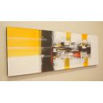 【在庫処分セール】 バリ絵画 モダンアート 100×35 33 アートパネル 絵画 インテリア アジアン 北欧 モダン 抽象画 ファブリックパネル