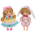 リカちゃんお洋服 LW-21 ミキちゃんマキちゃんドレスセット うさちゃんパジャマとアイスクリームドレスおもちゃ こども 子供 女の子 人形遊び 洋服 3歳