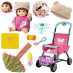 ぽぽちゃんデビューパーフェクトセット2020 お買い物ベビーカー&子育てお道具6点つきおもちゃ こども 子供 女の子 人形遊び 2歳