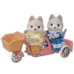 Yahoo! Yahoo!ショッピング(ヤフー ショッピング)シルバニアファミリー DF-15 なかよしサイクリングセット-ハスキーきょうだい-おもちゃ こども 子供 女の子 人形遊び 3歳