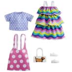 Yahoo! Yahoo!ショッピング(ヤフー ショッピング)バービー ファッション2パック ドット＆ボーダーおもちゃ こども 子供 女の子 人形遊び 洋服 3歳