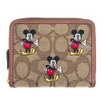 コーチ 財布 ★COACH★ スモールジップアラウンド ウォレット シグネチャージャカード ミッキーマウス プリント DISNEY X COACH コラボ CN035 B4R3U