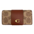 コーチ ★COACH★ 6リング キーケース シグネチャー キャンバス ブラス/タン CI196 B4NQ4【ギフトラッピング可】