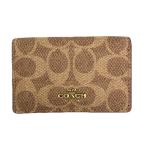  Coach футляр для визитных карточек *COACH* бизнес футляр для карточек signature парусина язык 33068 B4NQ4[ подарок упаковка возможно ]