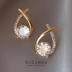 ショッピングファッションアクセサリー ピアス レデイース 大粒 X型 キラキラ シルバー ゴールド 大人可愛い 上品 通販 激安アクセサリー 女性 人気 安い