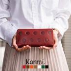 Kanmi 長財布 レディース ラウンドファスナー 本革 大容量 ボックス型 小銭入れ 水玉 おしゃれ かわいい 使いやすい 日本製 誕生日 母の日 プレゼント