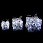 LEDクリスタルストリング3連ギフトボックス クリスマス イルミネーション WG-1391