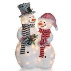 LEDファブリックスノーマンカップル（ハーフ） クリスマス イルミネーション WG-2785