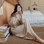  салон одежда женский One-piece хлопок 100% весна лето осень длинный рукав 9 минут рукав свободно чуткий ......4color пижама одиночный марля марля часть магазин надеты салон 