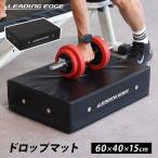 リーディングエッジ LEADING EDGE ドロップマット ダンベル マット 60×40cm 厚さ15cm 防音 キズ防止 衝撃吸収 ダンベルミット LE-M60 BK ブラック 送料無料
