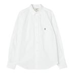 ジムフレックス GYMPHLEX 長袖ボタンダウンシャツ ソリッド #GY-B0197 SOX ホワイト レディース シャツ 長袖シャツ ボタンダウン カジュアル 白シャツ