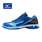 ミズノ MIZUNO ウエーブクロー3 FIT 71GA2442 01 ブルー×ホワイト×ネイビー メンズ レディース 2024春夏モデル 屋内 室内 インドア バドミントン シューズ
