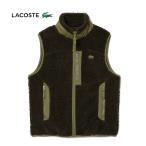 ショッピングラコステ ラコステ LACOSTE シェルパフリースベスト BH2839 IER カーキオリーブ メンズ 正規品 ベスト フリース ボア アウター 防寒 寒さ対策 体温調節 保温 通気性