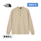 ショッピングノースフェイス tシャツ ザ・ノース・フェイス ノースフェイス ロングスリーブハニカムヘンリー NT12537 FI フォッシルアイボリー メンズ 2025春夏モデル tシャツ ロンt 長袖 ブランド