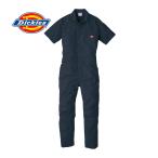 ディッキーズ Dickies ストレッチCVC半袖ツナギ D-749 ネイビー メンズ レディース DICKIES オールインワン つなぎ 半袖 ロングパンツ 長ズボン 作業服