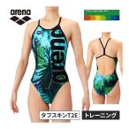 ショッピングプールバック ★26年春夏新商品★ アリーナ arena トレーニングワンピース AS6SWM21L BLWH ブルー×ホワイト レディース 2026春夏モデル 水着 スイムウェア オープンバック