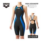 【クリアランス商品】 アリーナ arena レーシングワンピーススパッツ ARN-4020W BKBU ブラック×ブルー レディース 水着 スイムウエア オープンバック