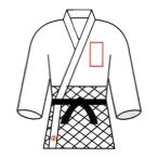 九櫻 KUSAKURA 道着 道衣 胸ネーム刺繍 2文字 NM2 送料無料 九桜 ネーム加工料 上衣 名札 柔道着 空手着 武道 剣道 名前 ネーム入れ 氏名 刺繍 文字 格闘技