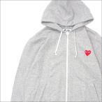 ショッピングGARCONS PLAY COMME des GARCONS(プレイ コムデギャルソン) MEN'S RED ZIP HOODIE (スウェットパーカー) GRAY 211-000545-062x【新品】(SWT/HOODY)