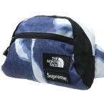 新品 シュプリーム SUPREME x ザ ノースフェイス THE NORTH FACE Bleached Denim Print Roo II ウエストバッグ INDIGO インディゴ 288001265017 グッズ