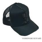 新品 ヨシノリコタケ YOSHINORI KOTAKE 3 LOGO ENAMEL MESH CAP ロゴ メッシュ キャップ トラッカー 251001740011 ヘッドウェア