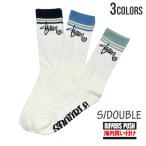 【日本国内未発売・海外限定】 新品 エスダブル S/DOUBLE Stripe Shawn Script Crew Socks 靴下 1足 単品 バラ売り 290006333019 グッズ