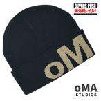 新品 オーマデザインスタジオ oMA DESIGN STUDIOS LOGO BEANIE ビーニー ニット BLACK CREAM BUYERS PUSH 253000736011 ヘッドウェア