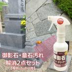 ショッピング解消 御影石・墓石汚れ解消セット(御影石クリーナー300g＆専用茶パッド1枚） ビアンコジャパン 御影石 墓石 掃除 洗剤 道具 墓参り