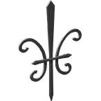  стена украшение наружная стена железный способ . украшение 15 type черный чёрный символ железный способ стена украшение aluminium литье экстерьер 