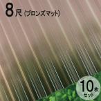 波板 ポリカ ナミイタ 熱線カットタイプ 鉄板小波（32波） 8尺 2420×655mm ブロンズマット （4850） 茶 10枚セット JIS規格品 タキロン 屋根材