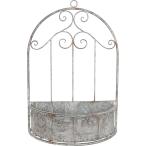 プランター おしゃれ 鉢 植木鉢 大型 壁掛け シャビーウォールラウンドプランター 幅36×奥行19×高さ52cm 1台単位 アイアン 素材 鉢 底穴あり ガーデニング