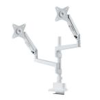 モニターアーム ディスプレイアーム 2画面上下左右 デュアルモニター ガススプリング 薄型クランプ 耐荷重各1から9kgまで対応 CR-LAC2407W