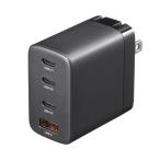  есть перевод новый товар USB-C зарядное устройство PD зарядное устройство 65W 4 порт Type-C×3 USB-A×1 GaN принятие складной pra * ACA-PD107BK Sanwa Supply экстерьер . царапина * загрязнения есть 
