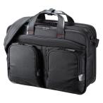 訳あり新品 エグゼクティブビジネスバッグPRO 大型ダブル 15.6インチワイド キャリーサポーター・ BAG-EXE12N サンワサプライ 外装に傷・汚れあり