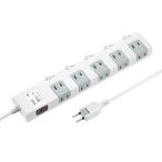 訳あり新品 節電タップ 小型ACアダプタ対応 2Pプラグ 10個口 3m TAP-SP2110SW-3 サンワサプライ 外装に傷・汚れあり