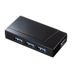 訳あり新品 USBハブ USB3.2 Gen1 4ポート セルフ/バスパワー両用 マグネット付き 軽量 コンパ・ USB-3H418BKN サンワサプライ 外装に傷・汚れあり