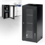 機器収納ボックス ネットワークラック 大型 サーバー 通信機器 NAS ルーター ハブ 黒 out-EEX-MCBX04BK アウトレット