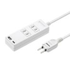USB зарядка c функцией ответвление Type-C установка 2P штекер 2 выход Type-C порт USB A порт 2m TAP-B101UC-2W Sanwa Supply 