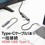 USBハブ 2ポート タイプC接続 Type-C HDMIポート付 HDMI出力 充電対応 ドッキングステーション USB-3TCH37GM サンワサプライ ネコポス対応