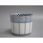 染付桶川火入　手塚祥堂造（本体のみ）