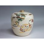 仁清写丸紋草花水指　御室窯　共箱