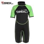 子供用ーウェットスーツ ダイビング マリンスポーツ2mm 素潜り インナー 防寒 サーフィン ジェットスキー ウェイクボード グリーン