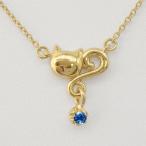 ネックレス レディース サファイア 一粒石 k18ゴールド 18金 ネコ ペンダント 猫 キャット母の日 誕生日 プレゼント ギフト 母の日