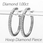 ダイヤモンド ピアス フープ ゴールド 18k 中折れ エタニティ 18金 k18 誕生日 プレゼント 母の日